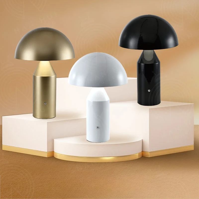 북유럽 버섯 책상 램프 크리 에이 티브 단순 침실 터치 3 색 분위기 장식 침대..