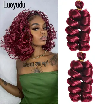 12Inch Synthetic French Curls Braiding Hair Extensions For Women Loose Wave Ombre Braiding Hair Pre Stretched Bug Blonde 1