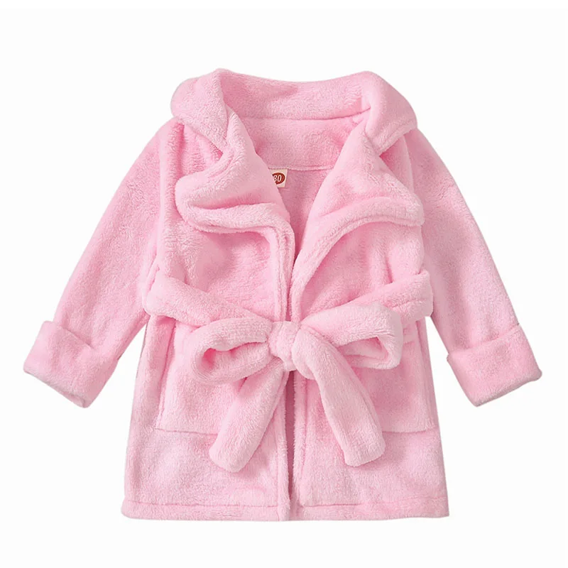 Children Flannel Pajamas New Boys CFlannel Robe Autumn Winter Warm Soft Kids Bathrobe Baby Girl Homewear Child Sleepwear