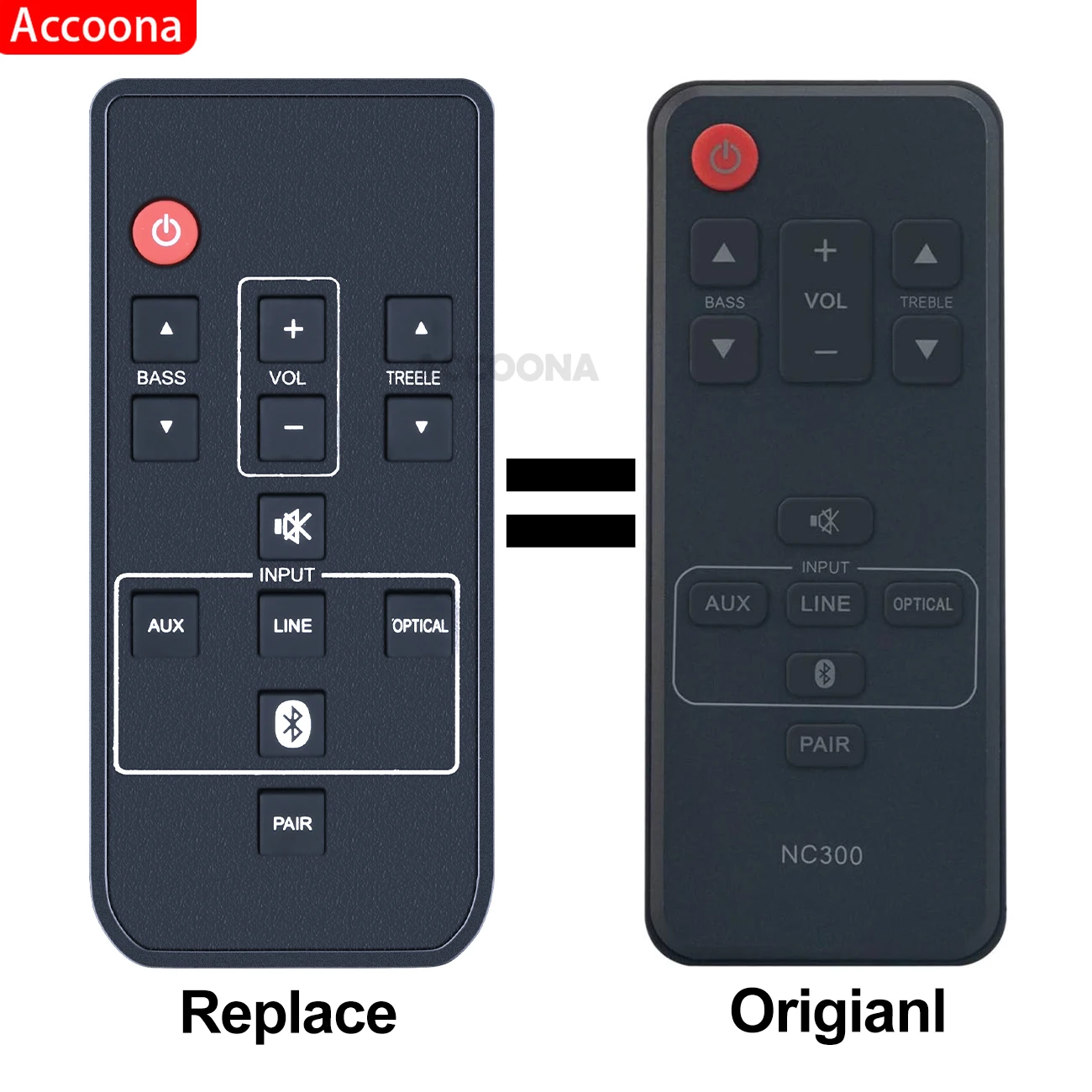 NC300 NC300UH Remote Control for Sanyo FWSB405FS FWSB405F Soundbar - Main Image