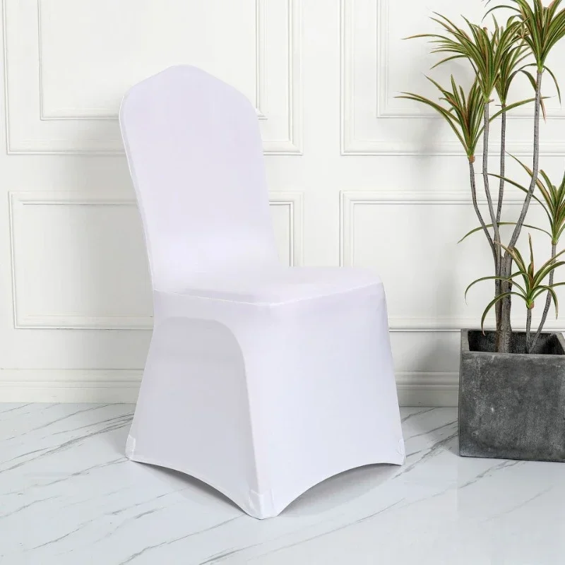 

100pcs Stretch Polyester Chair Cover Dining Party Universal Chair Cover,Thickening Universal One-piece Wedding Chair Cover