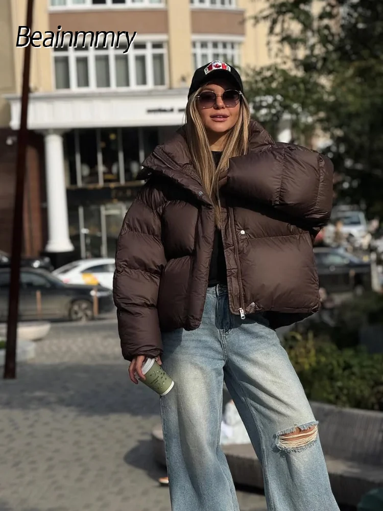 Women Fluffy Top Coat Hooded Straight Short main image 0