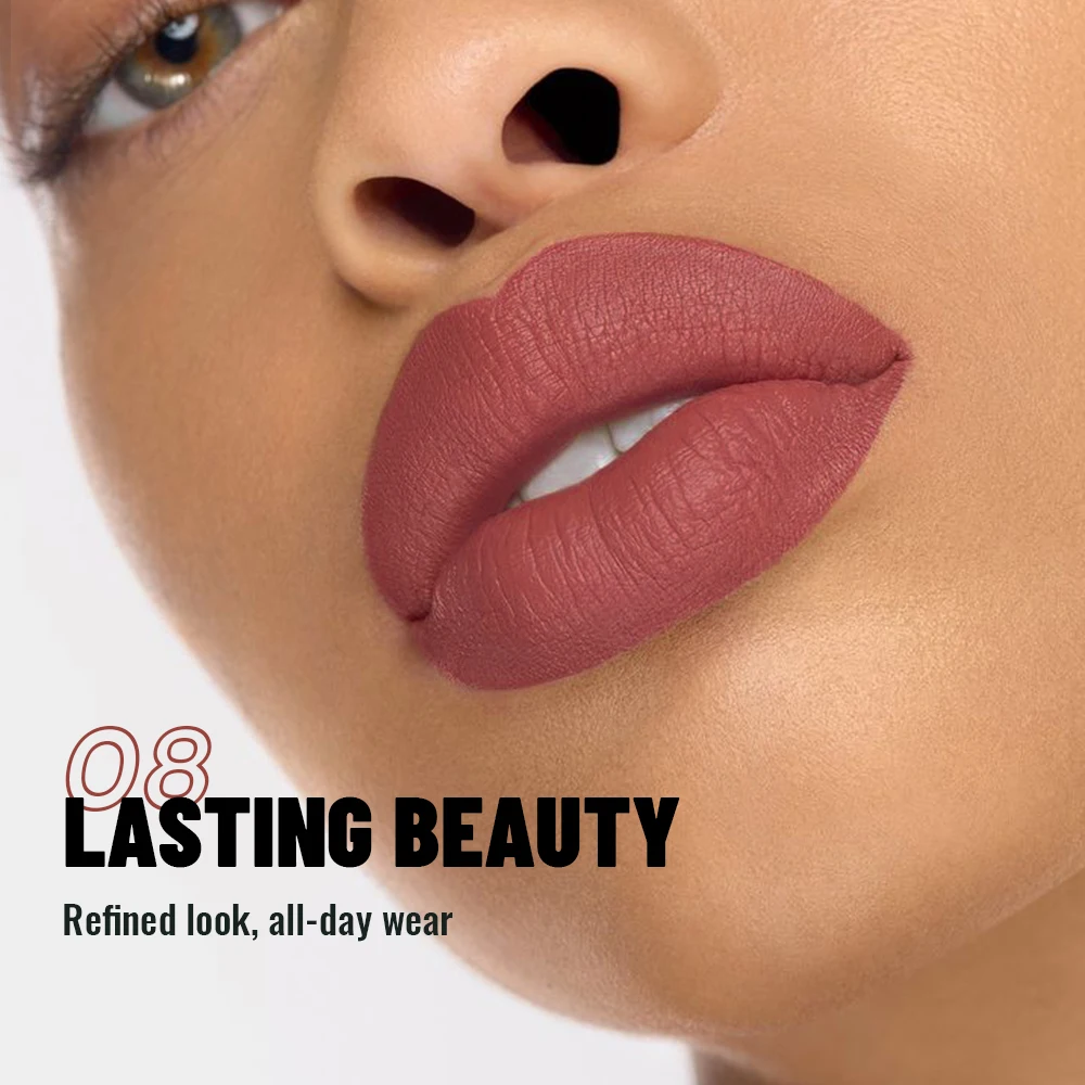 Pudaier 9 kleuren matte lip mousse fluweelzachte finish hooggepigmenteerd_voghion.com