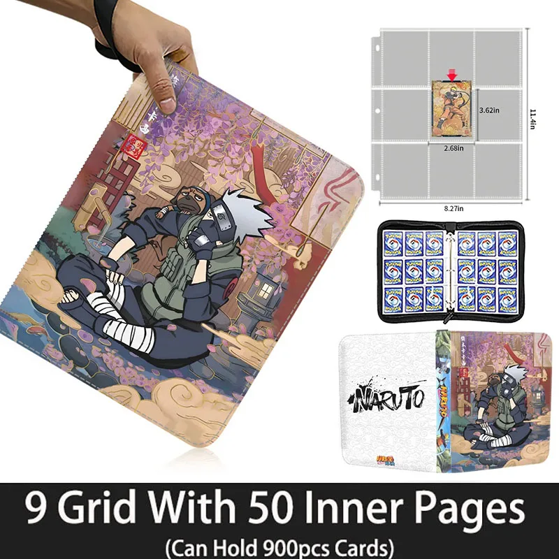 NARUTO Cards Binder 4/9 Pocket Trading Card Holder Collector Anime