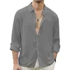 Men's Casual Linen Shirts Premium Loose Single-Chest for Everyday Wear