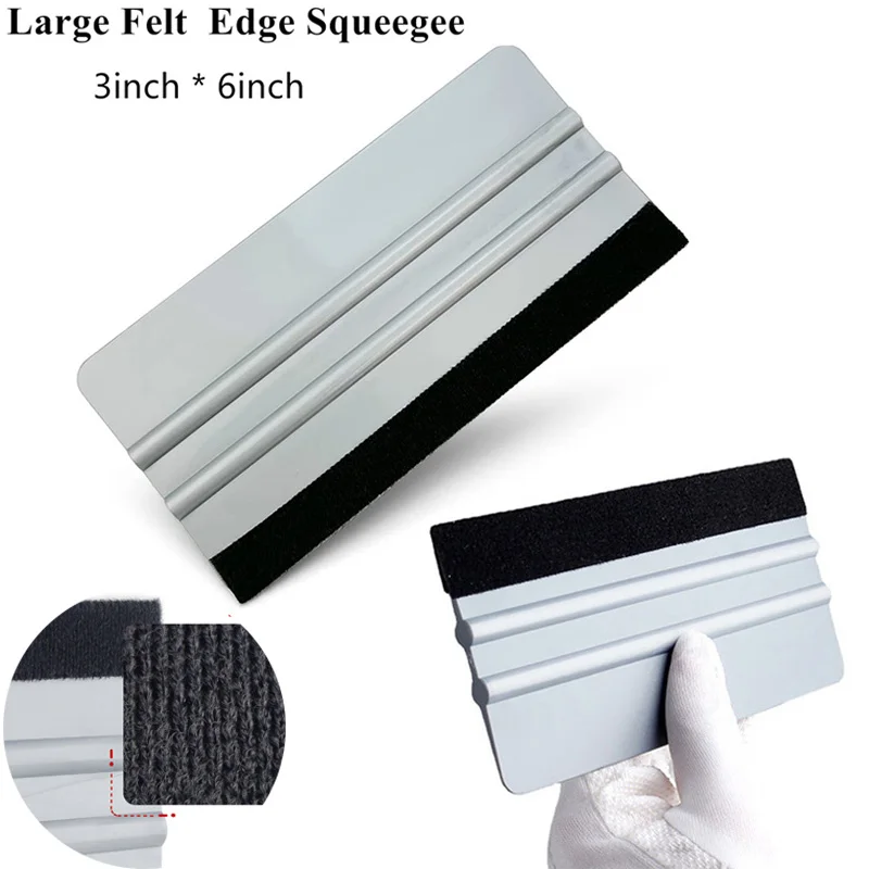 3Pcs Carbon Fiber Vinyl Film Squeegee Tool Kit Plastic Scraper Cutter Window Tinting Tool Vinyl Spatula Car Stickers Wrap Tool 3