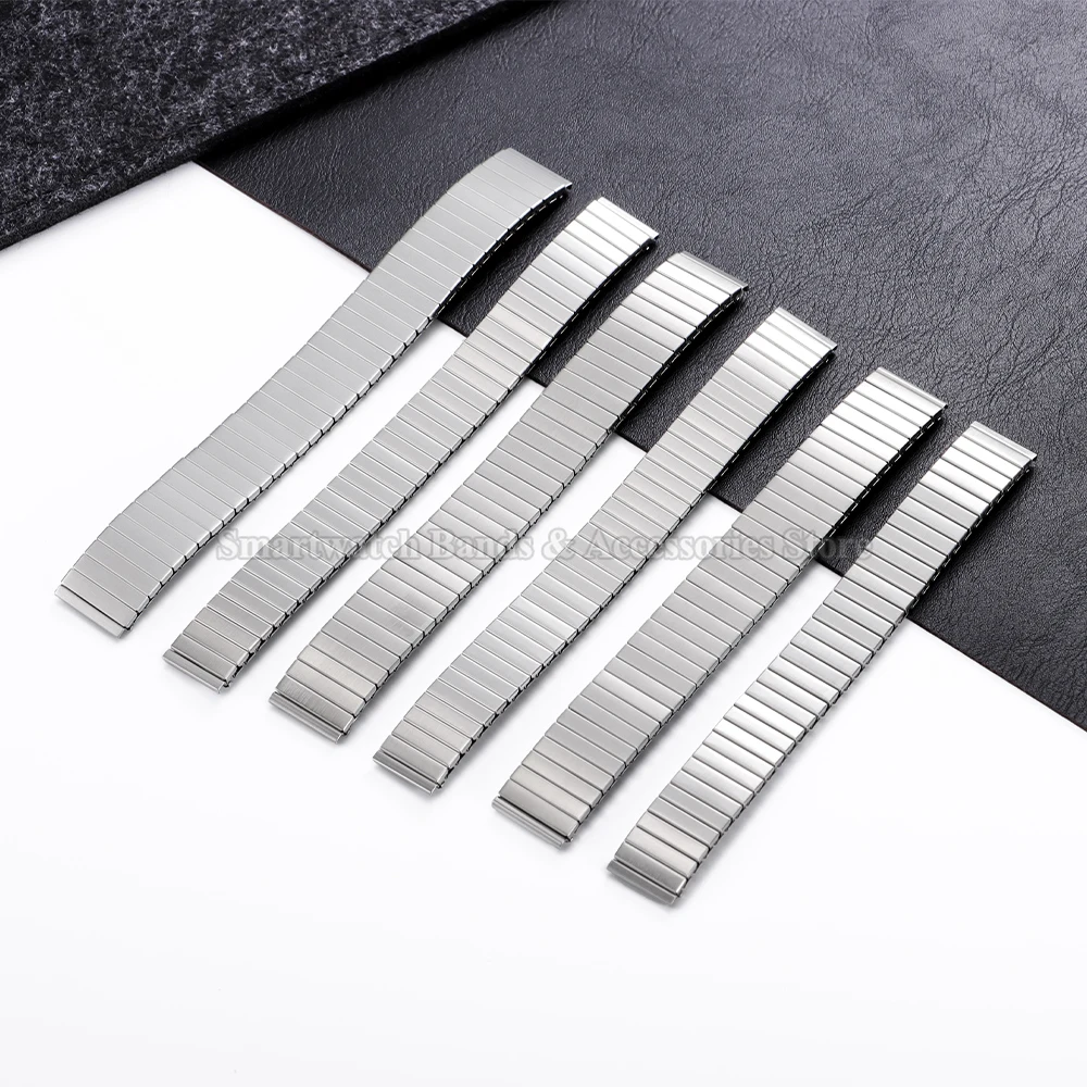 Universal Stainless Steel Expansion Stretch Watch Band - Metal Elastic Wrist Bracelet