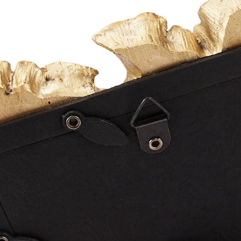 

1 шт. смоляная Ретро рамка Золотая фоторамка с листьями гинкго и 1 шт. практичная Золотая стеклянная зеркальная коробка для салфеток