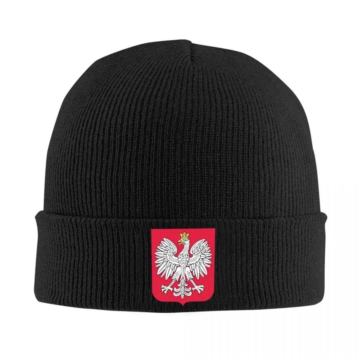 

Kingdom Of Poland Flag Bonnet Hat Knitting Hats Men Women Cool Unisex Polska Coat Of Arms Warm Skullies Winter Beanies Cap