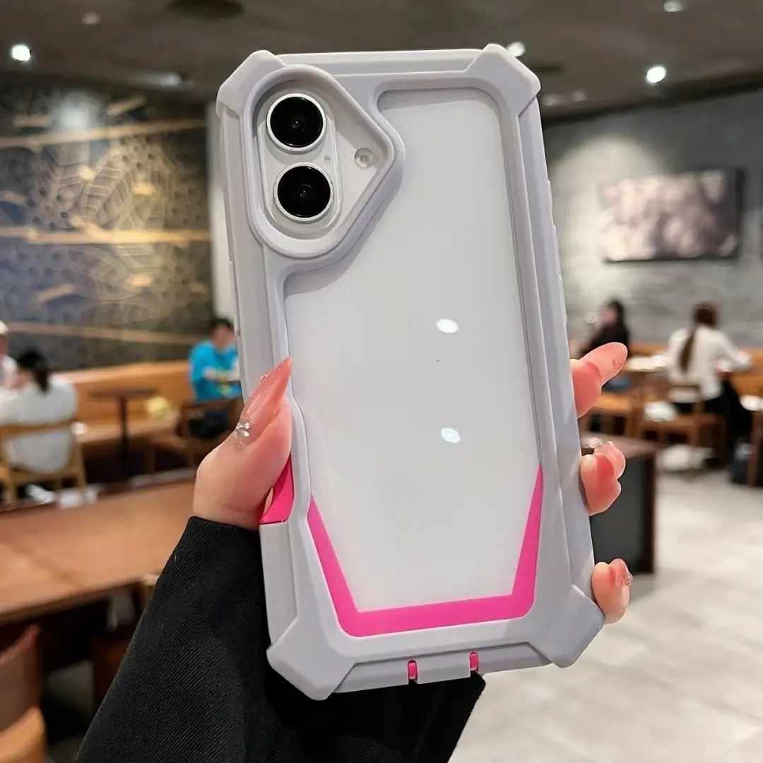 Durable Shockproof Transparent Phone Case with Acrylic Bumper Cover