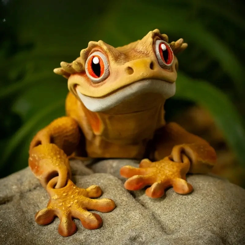 Fidget Crested Gecko Toy 1pc Adorable Flexible Gecko Gate, Durable