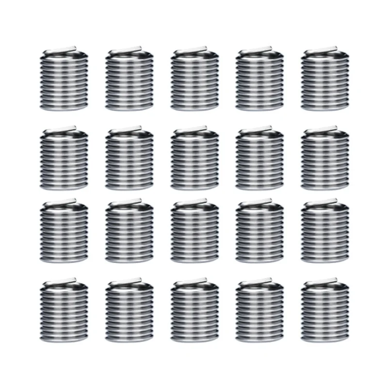 Thread Repair Tool 10 20pcs thread repair plug-in kit M3-M14 1.5D-2.0D stainless steel for repairing damaged threads