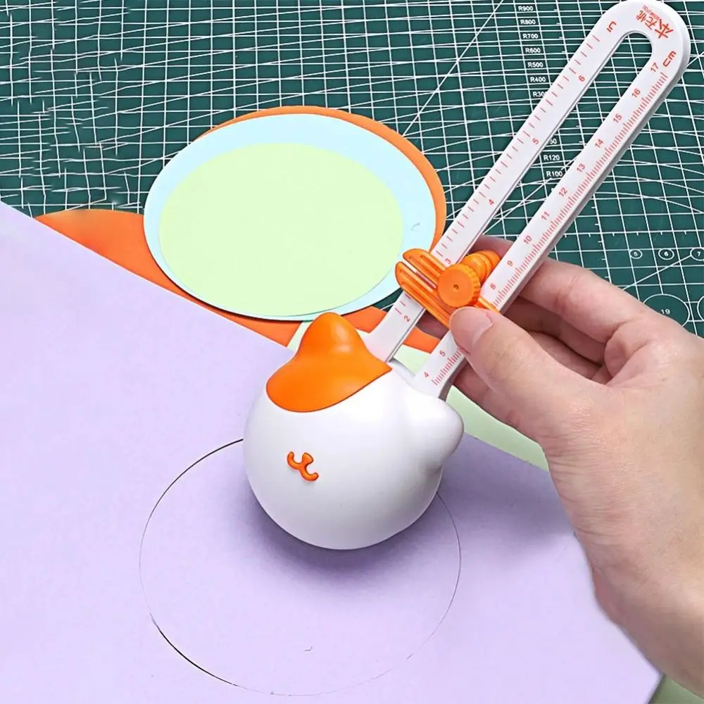 Paper Card Photo Circular Paper Cutter Safe Cute Kitty 360&deg; Rotary Circle Cutter DIY Crafts Round Cutting Tool Cutting Supplies