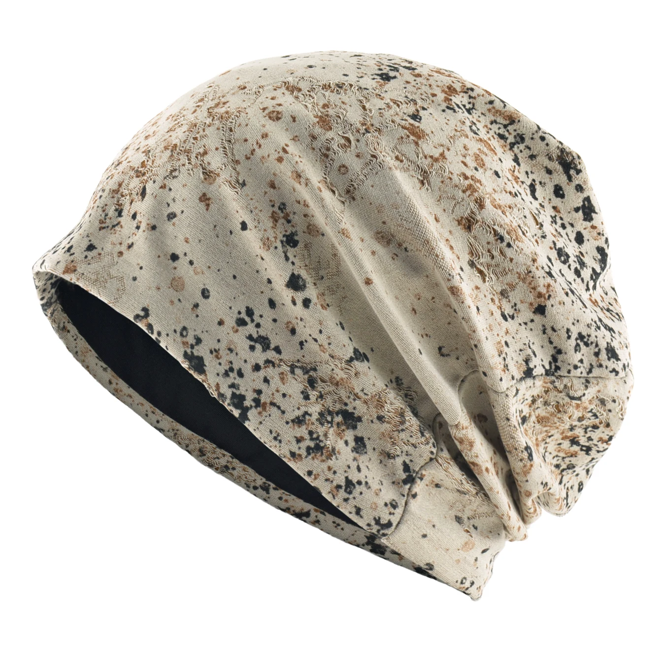 Zweifarbige, durchsichtige, gestrickte Schmetterlings-Beanie-Mütze für Damen, Frühling und Herbst, weich, atmungsaktiv, sportlich, lässig, Motorhaube – Detail 8