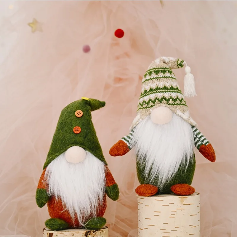2PCS Christmas Elf Ornament Doll, Christmas Tree Hanging Pendant, Christmas Party Decoration Doll, Desktop Ornament