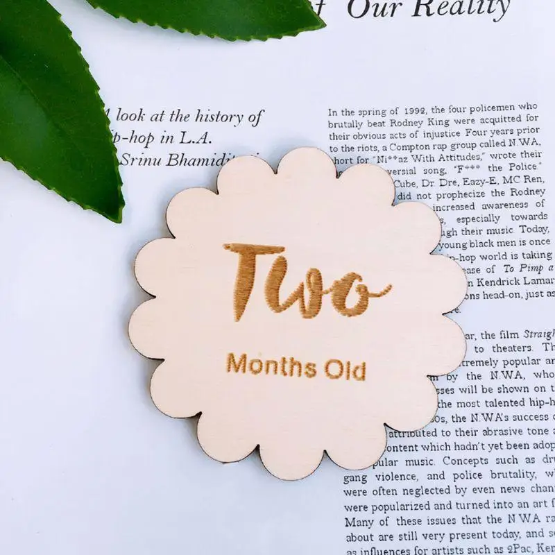16FE Novelty Photo Cards for Family First Party Decoration Kids Baby Boy Girl 1st Year 12 Month Newborn Presents