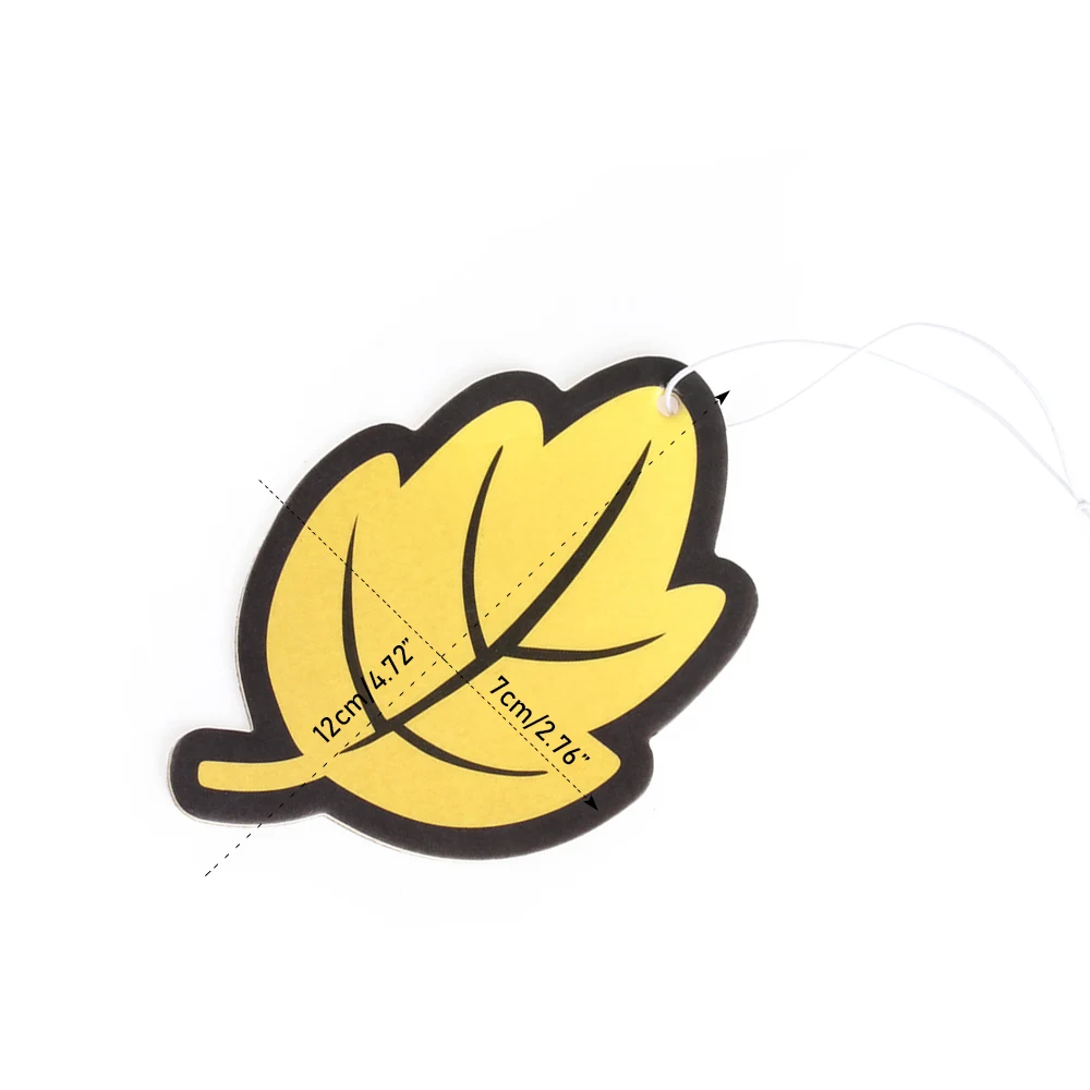 Car Air Freshener 6PCS/3PCS Interior Natural Scented Tea Paper Auto Hanging Vanilla Perfume Fragrance Leaf Shape