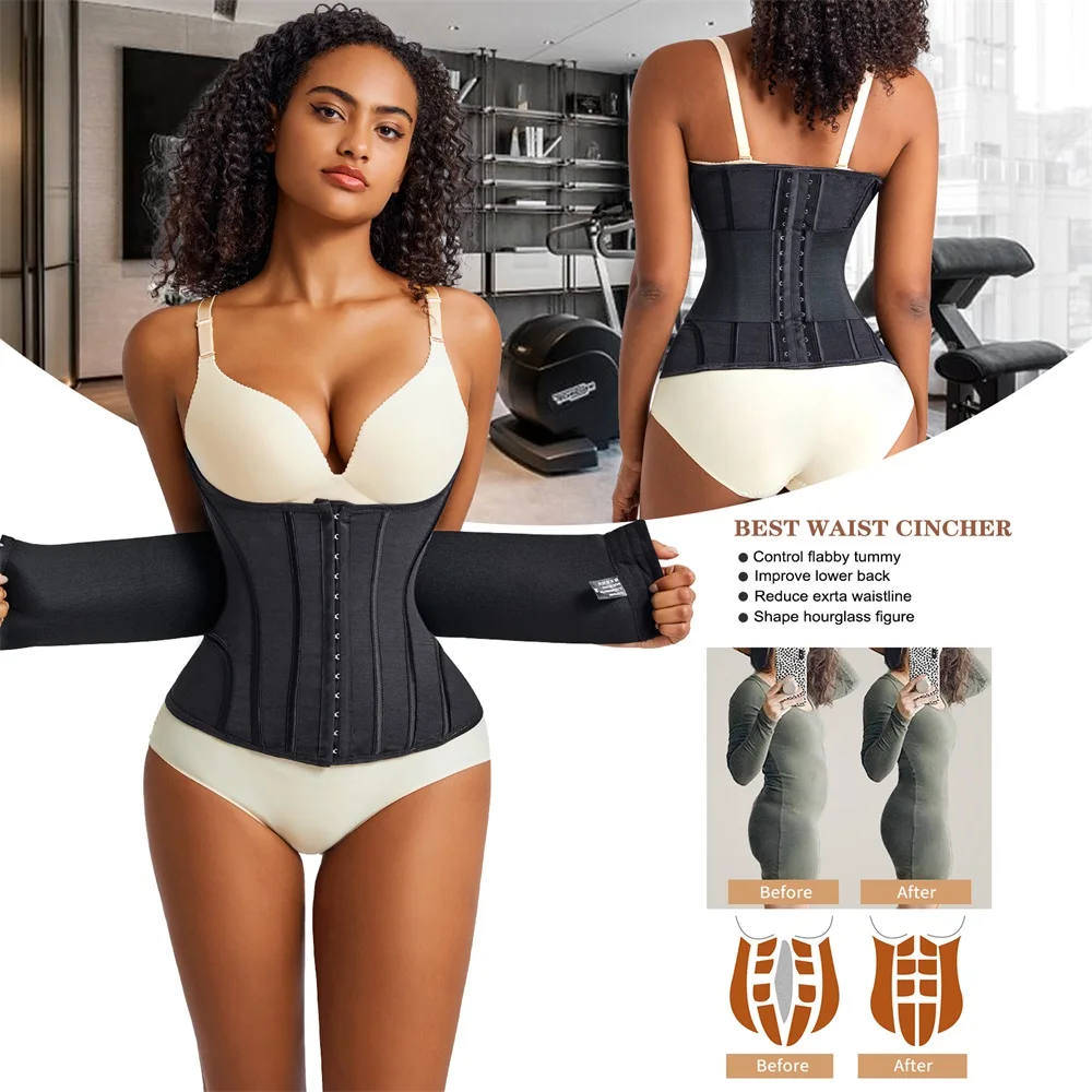 MISTHIN Corset Fajas Reductoras Y Modeladoras Para Mujeres Shapewear Breast Lifted Waist Trainer Steel Bone Flat Belly Bodysuit mesh corset shapewear waist trainer corset