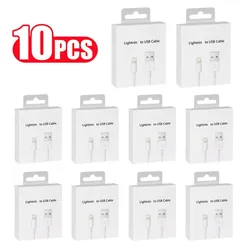 Premium Quality 10 - Pack USB Charging Cables - Durable & Fast Charging, Available in 1m & 2m Lengths - 1m (WHITE)