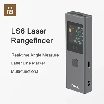 NUOVO DUKA ATuMan LS6 Telemetro laser 40m Mini misuratore di angolo di distanza Strumenti di misurazione Indicatore di linea laser ricaricabile portatile