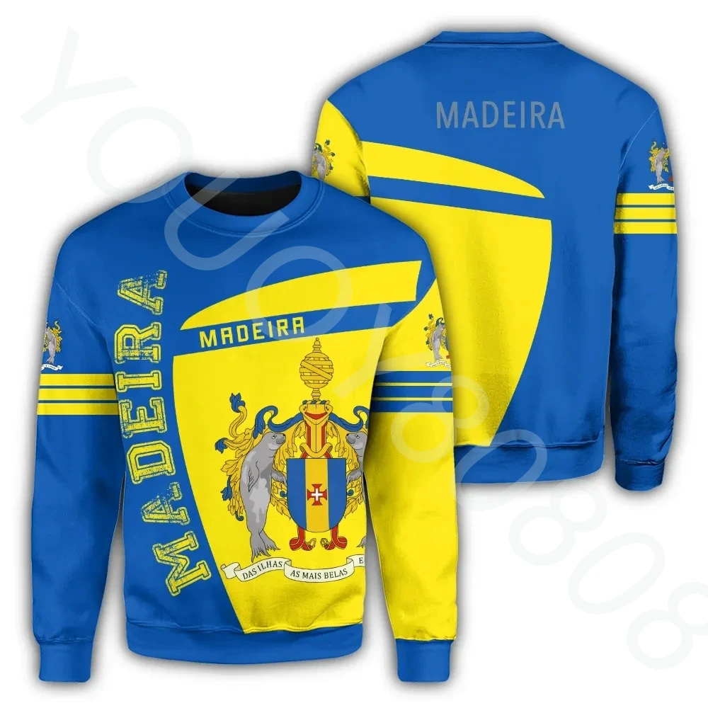 

African Country Madeira Sweater Sports Premium Edition Style Print Men's Women's Pass-through Casual Sweater