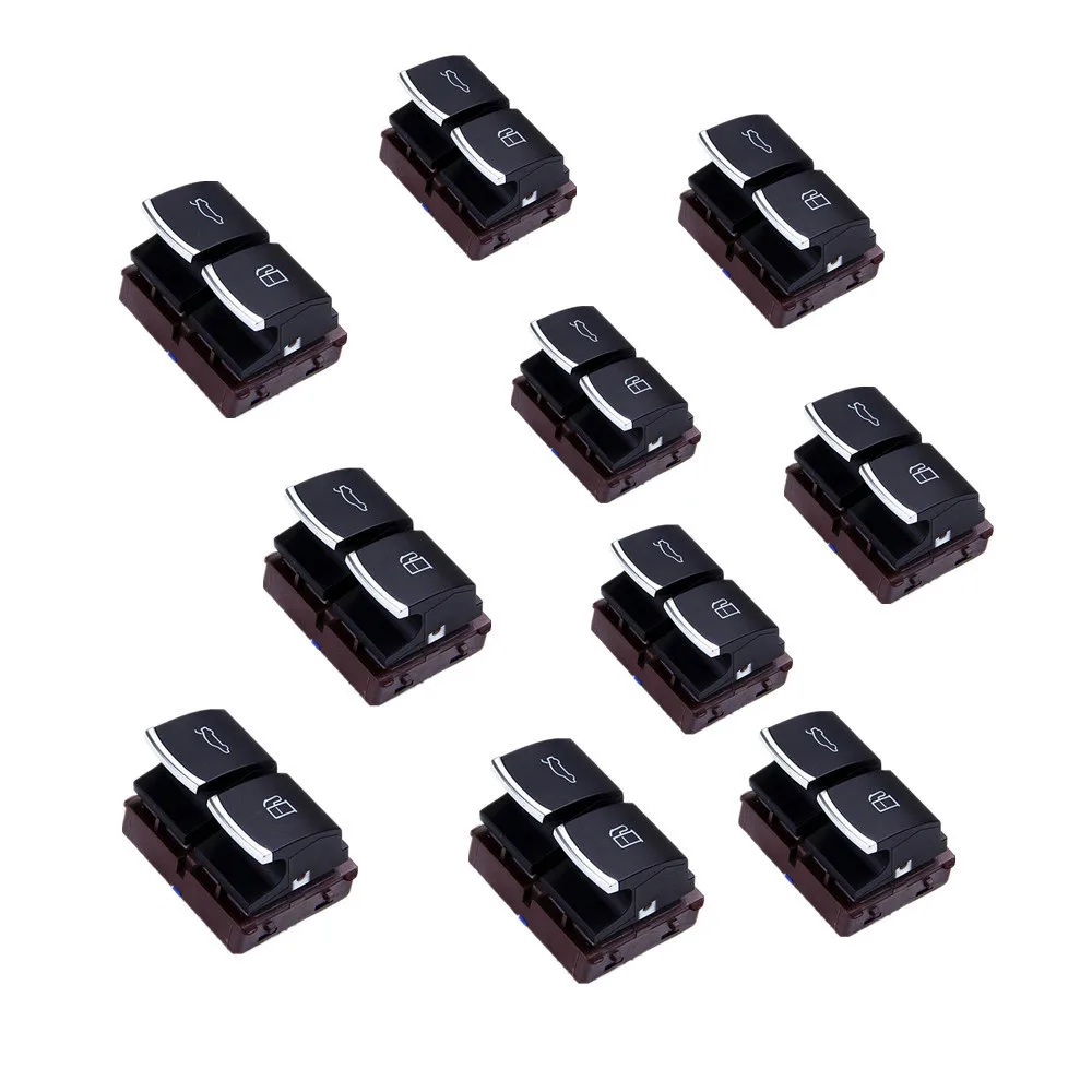 Qty 10 New Chrome Trunk Switch & Fuel Tank Switch Button For Vw Passat B6 3c Cc Eos 35d 959 903