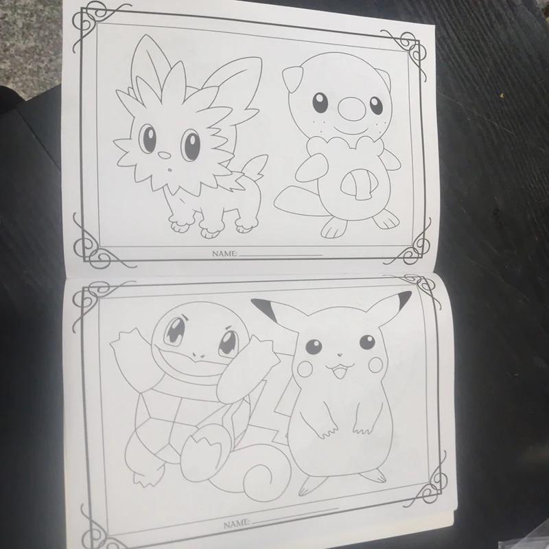 Pokemon Diy Pikachu Educação Infantil Crianças Aprender A Desenhar Livro  Graffiti Pintura Livro Coloring Book Enviar 10 Lápis Coloridos - AliExpress