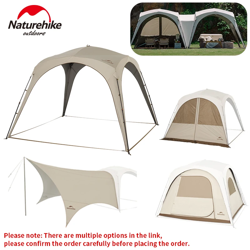 Naturehike Quick Open Dome Tent Accessories Canopy Waterproof Docking Car Tail Tent Outdoor Camping Family Large Sunshade Tarp