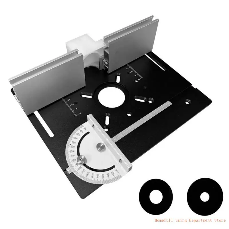 Quality Aluminum Router Table Insert Plate Engraving Table Insert for Woodworking Benches with Miter Gauge Guide