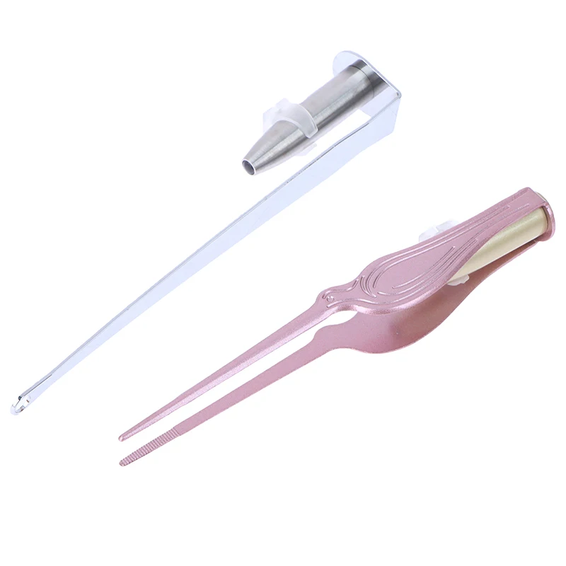 Tonsil Stone Removal Tool Bad Breath Household Oral Flat Conductor Absorber Cleaner With Led Light