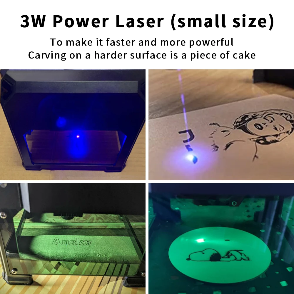 Laser Engraving Machine TopDirect CNC Laser Engraver K4 Pro Woodworking Mark Printer Mini 3000mW with Bluetooth for Wood Plastic