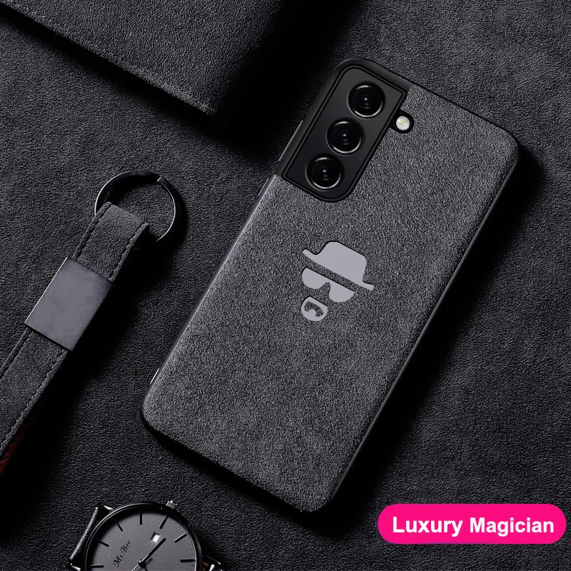 Luxury Case For Samsung Galaxy S24 S23 S22 S21 S20 S10 Plus Note 10 20 Ultra A32 A52 Leather Suede Fur Silicone Hard Back Cover