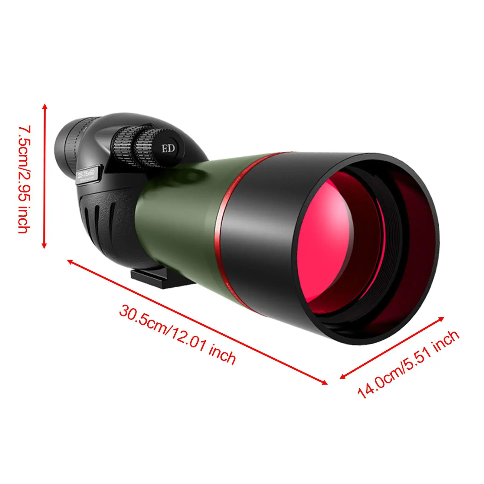 25-75x60 Spotting Scope, Telescope Landscape Concert Mountaineering Bird