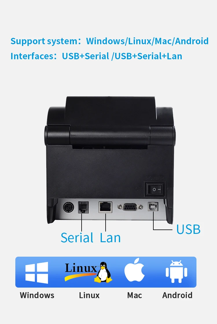 클래식 모델 3인치 감열 라벨 프린터 Xprinter XP-350B XP-350BM 경쟁력 있는 가격으로 판매되는 데스크탑 바코드 프린터
