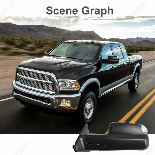 Chrome Power Heated Tow Mirrors W/ Temp Sensor For 2009-2018 Ram 1500 2500 3500 - Foto 4