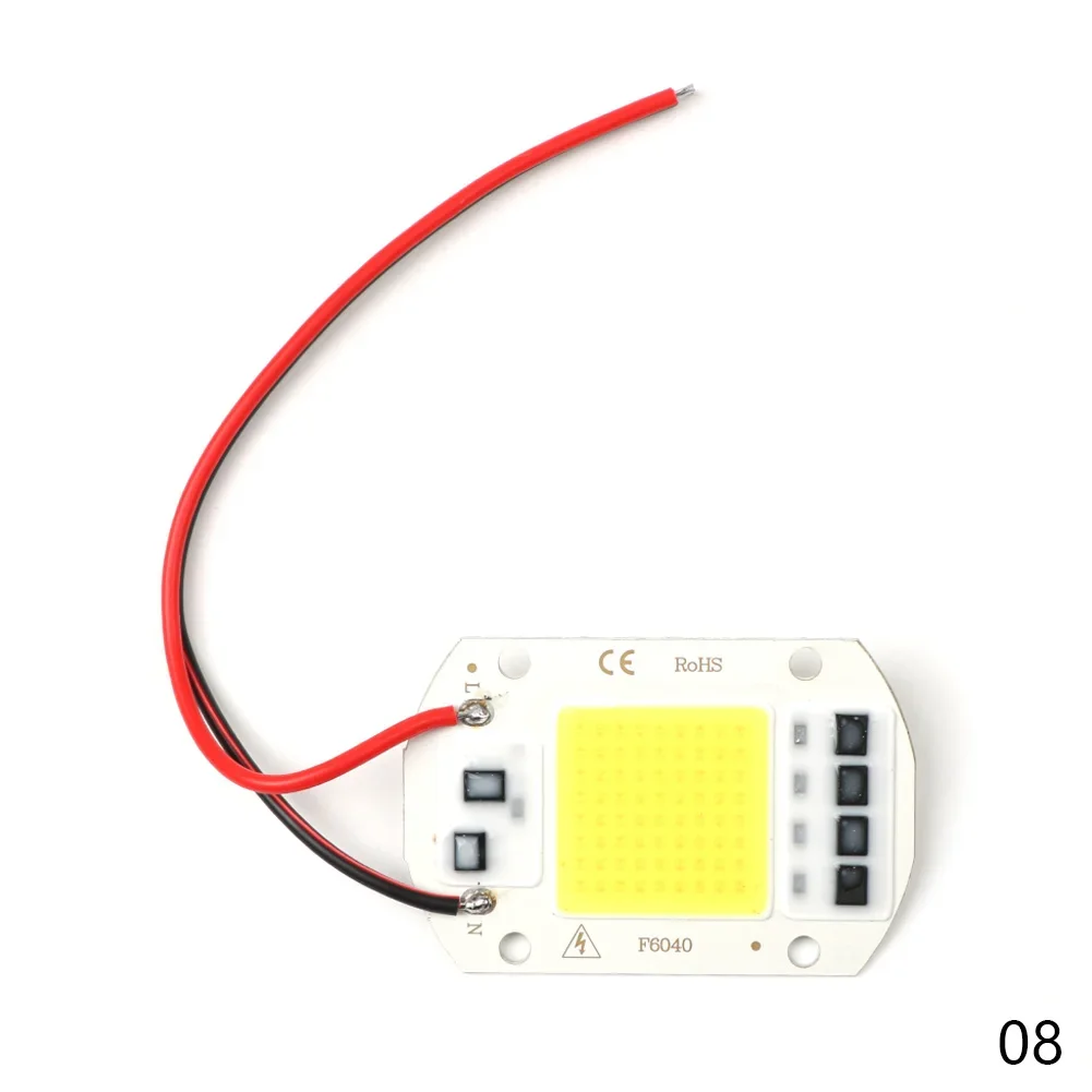 LED COB 램프 비드, IP65 스마트 IC, 드라이버 필요 없음, DIY 투광 조명, LED 전구 스포트라이트, 야외 칩 램프, 가장 밝은, 20W, 30W, 50W, 220V