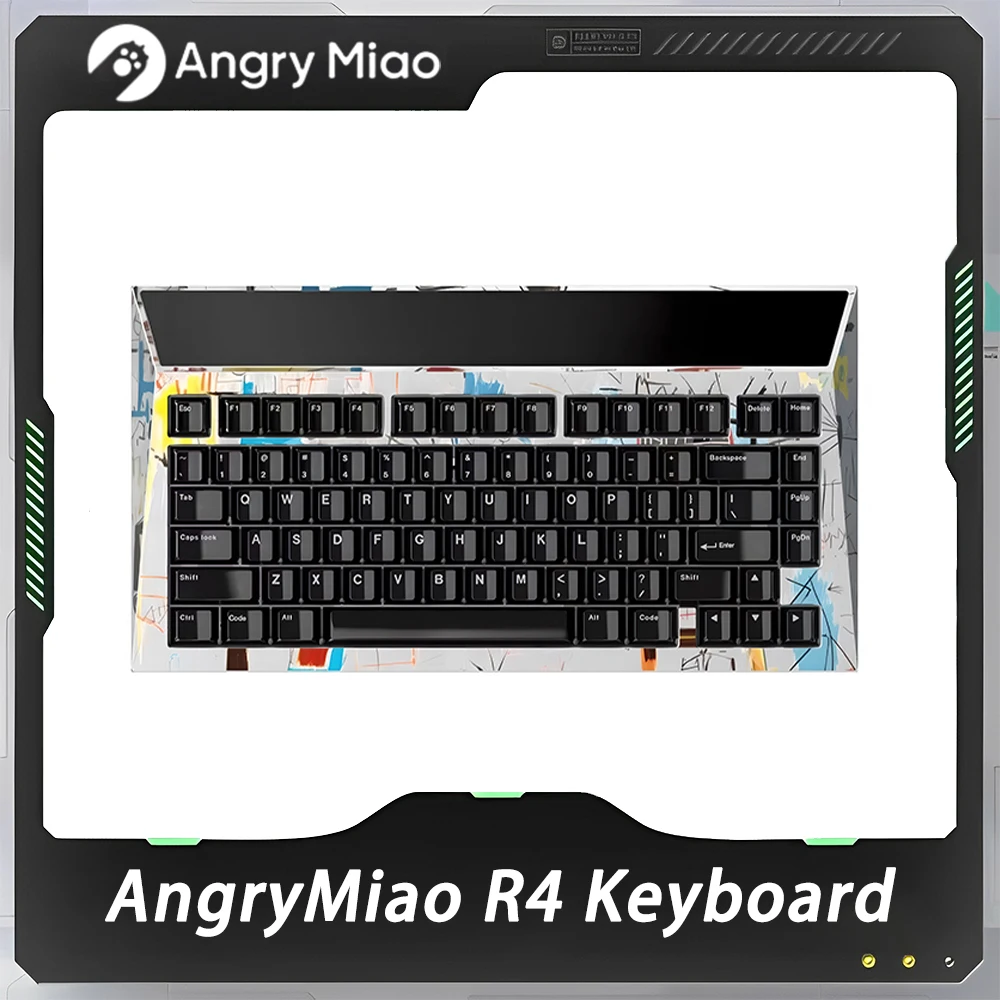 

Angry Miao Cyberboard R4 RGB Backlit Keyboard Bluetooth Hotswap Wireless Custom Mechanical Keyboard Wireless Charging Pc Gamer