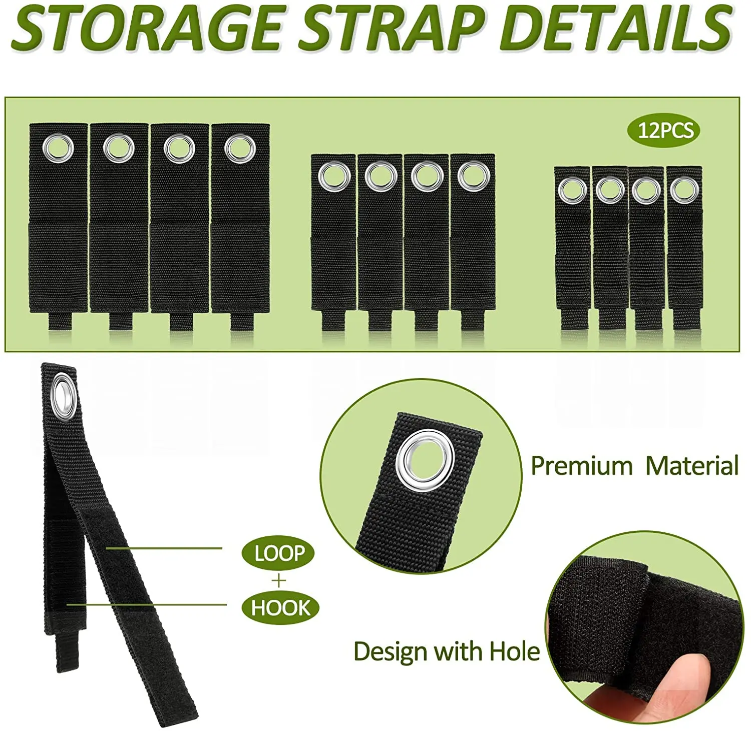 garagem cabo corda wrap hanger 4s 4m 4l 12pcs 03