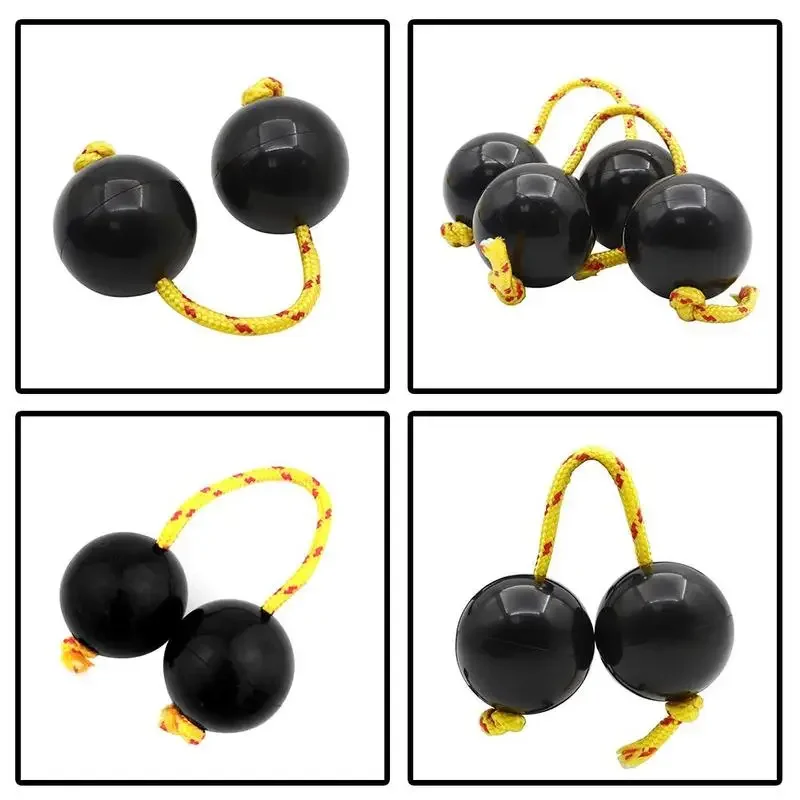1 Pair Of African Shaker Asalato Rhythm Ball Maracas Single Hand Percussion Instrument 2 Strings and 4 Balls drum percussion accessories drum accessories