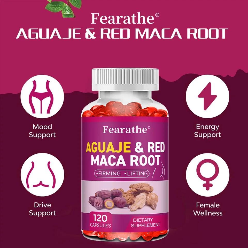 Organic Aguaje With Red Maca Root Extract Supports Full & Firming Buttocks And Immune Health 120 Capsules_voghion.com
