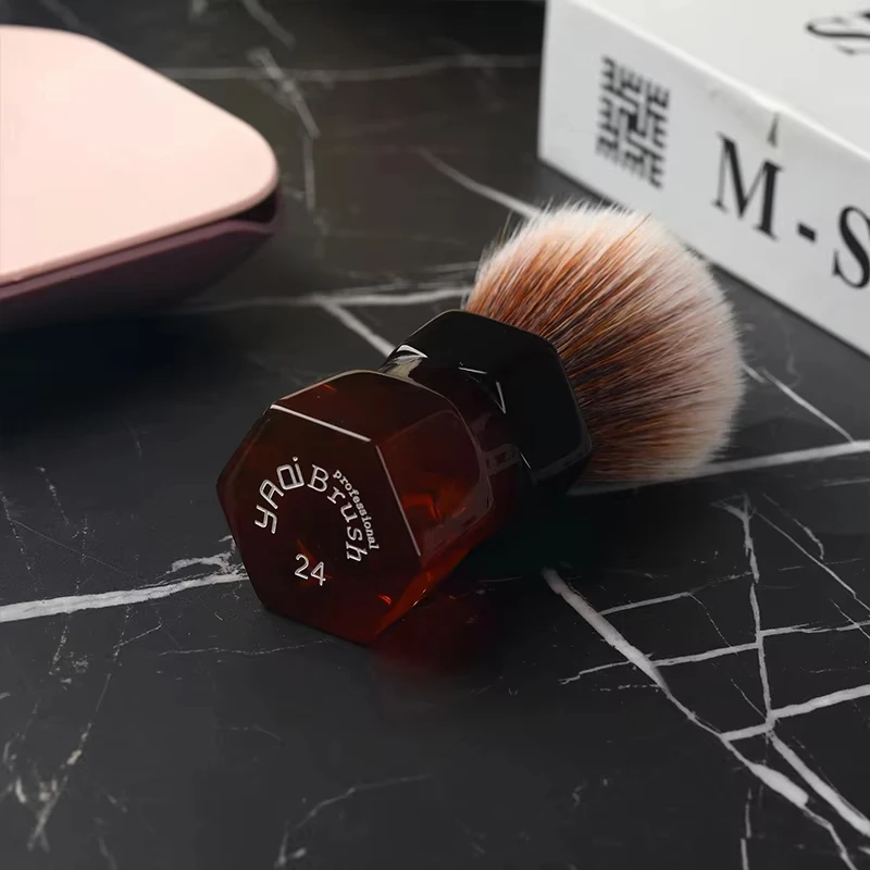 2026년 신제품 남성용 면도 브러쉬 YAQI 24mm 모카 익스프레스 합성 헤어 바베 남자친구 선물용