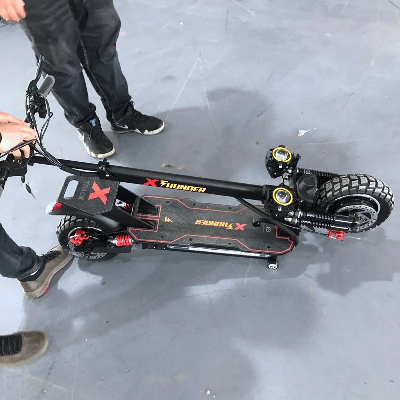 10-inch 48V2400W dual-drive wide tire electric scooter adult mini foldable off-road oil brake driving and walking lithium batter