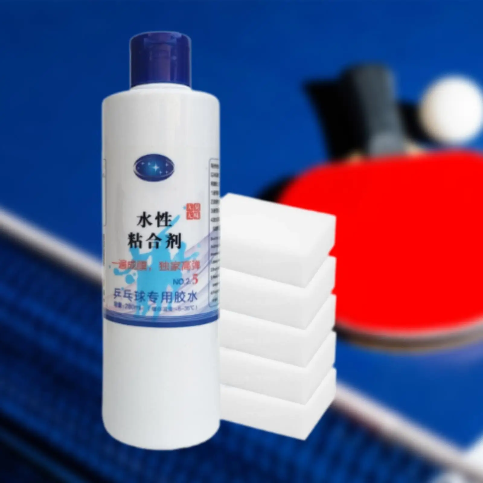 Table Tennis Racket Glue DIY Assembling Table Tennis Paddle Premium 40ml Pingpong Racket Glue Ping Pong Paddle Glue with Sponges