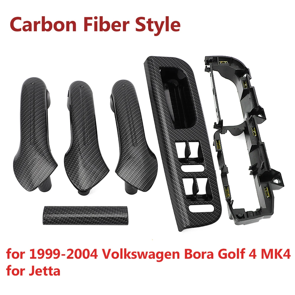 

For golf 4 Interior Grab Handle Inside Door Handle Door Armrest Carbon Fiber ABS for 1999-2004 VW Bora Golf 4 MK4 for Jetta