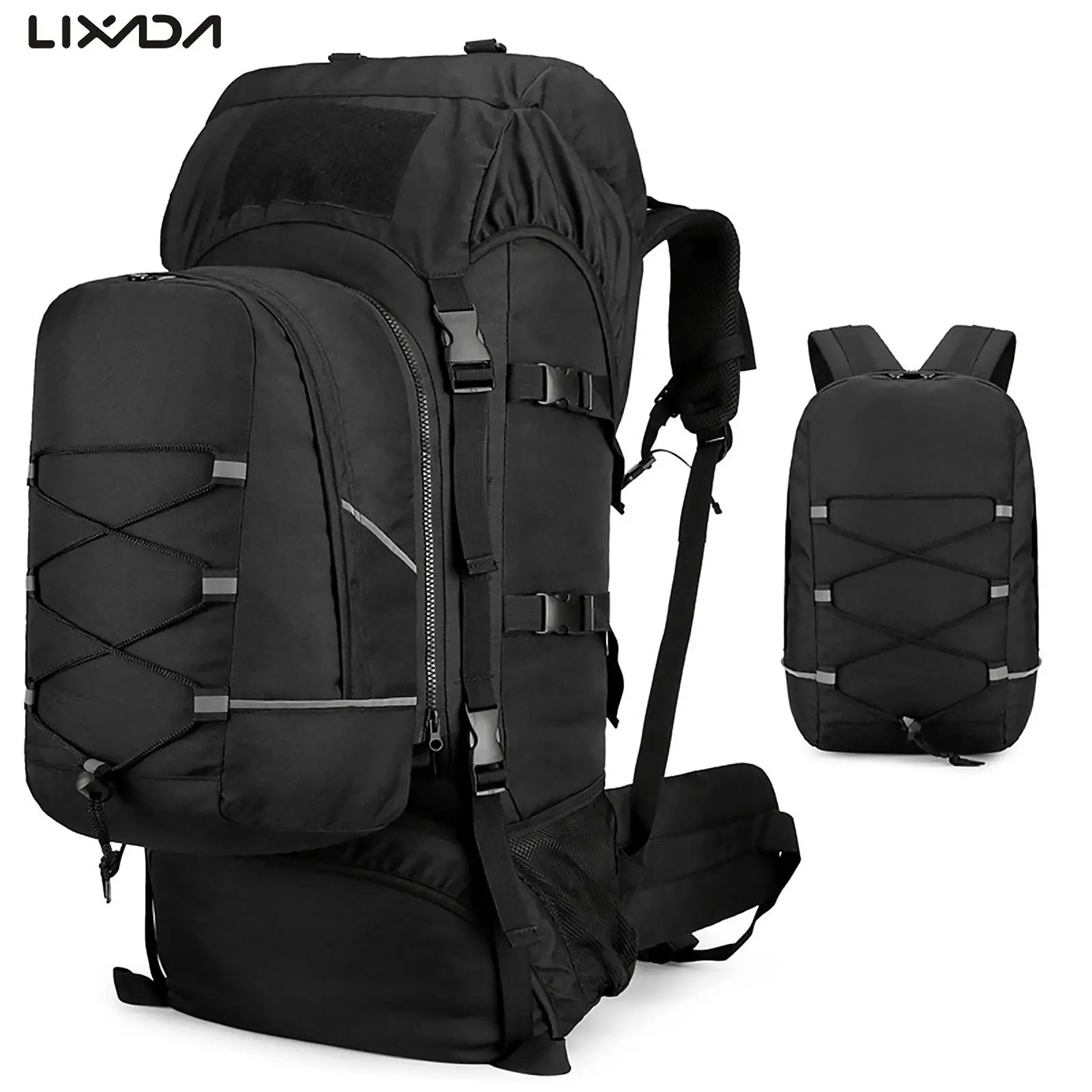 2In1DetachableMountaineeringBackpackLargeCapacityNylonCamping