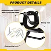 Black Metal Saddle Racks with Hooks, Pipes & Screws - Durable Horse Nail Storage and Neck Hanging Brackets for Bar 3