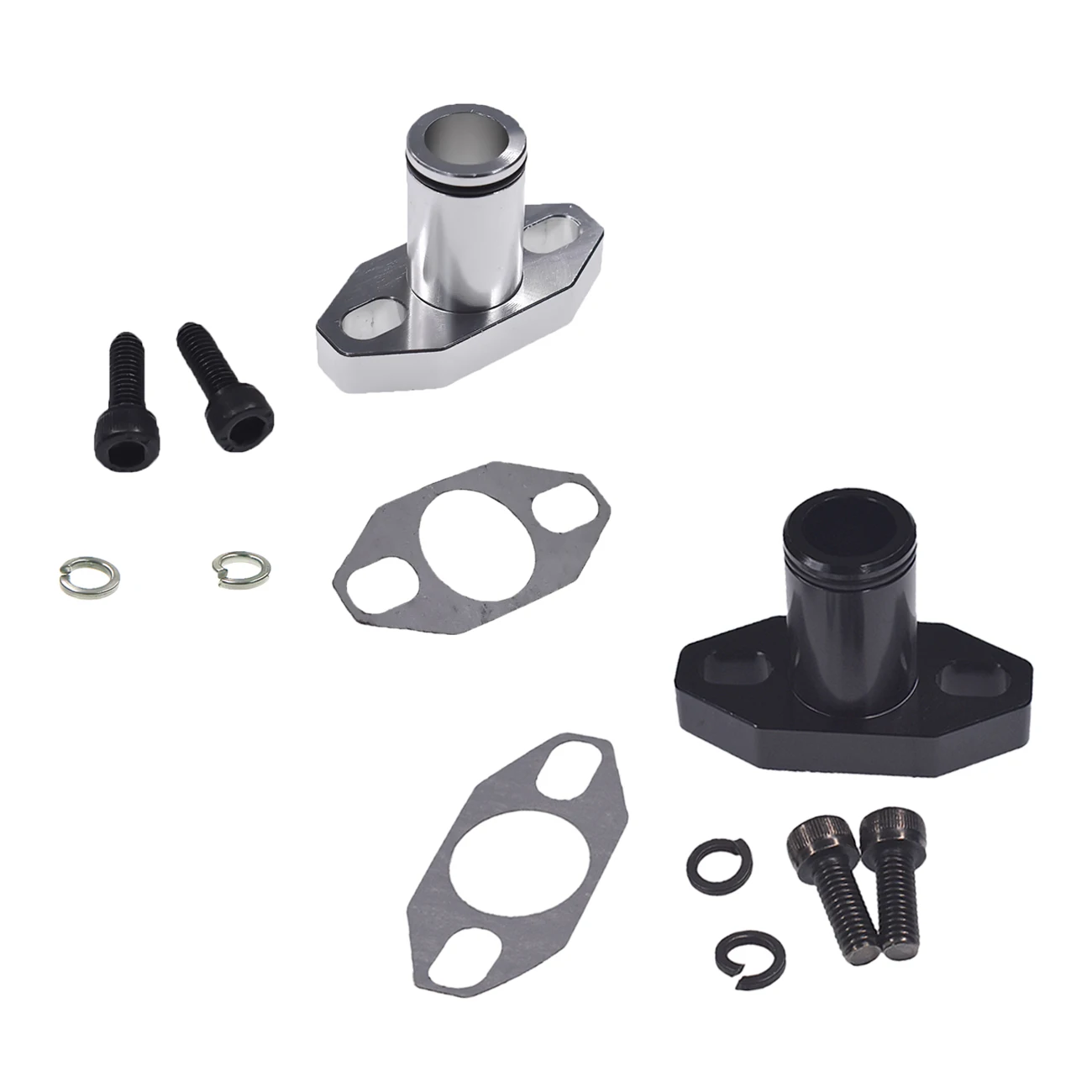 Silver 40MM CNC Intake Manifold & 2x M6*12 Bolt Fits 49cc 66cc 80cc Motorized Bicycle