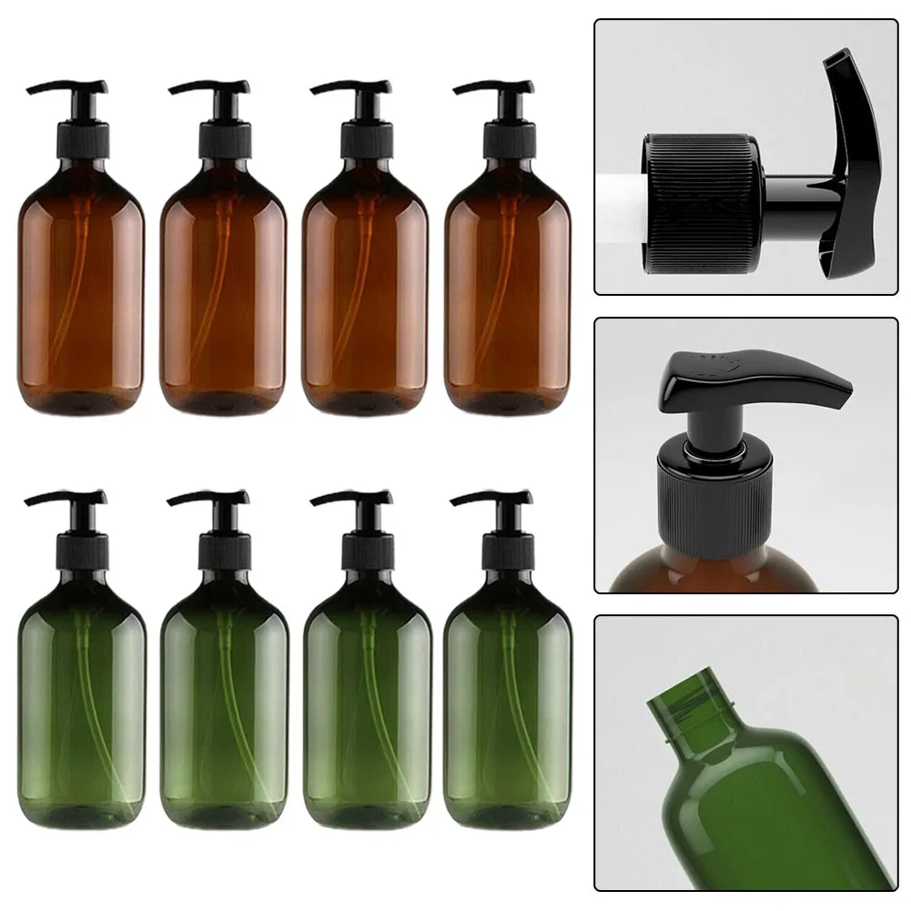 Soap Dispenser 4PCS 500ml Bathroom Reusable Hand Pump Dispenser Bottle Shower Gel Shampoo Refillable