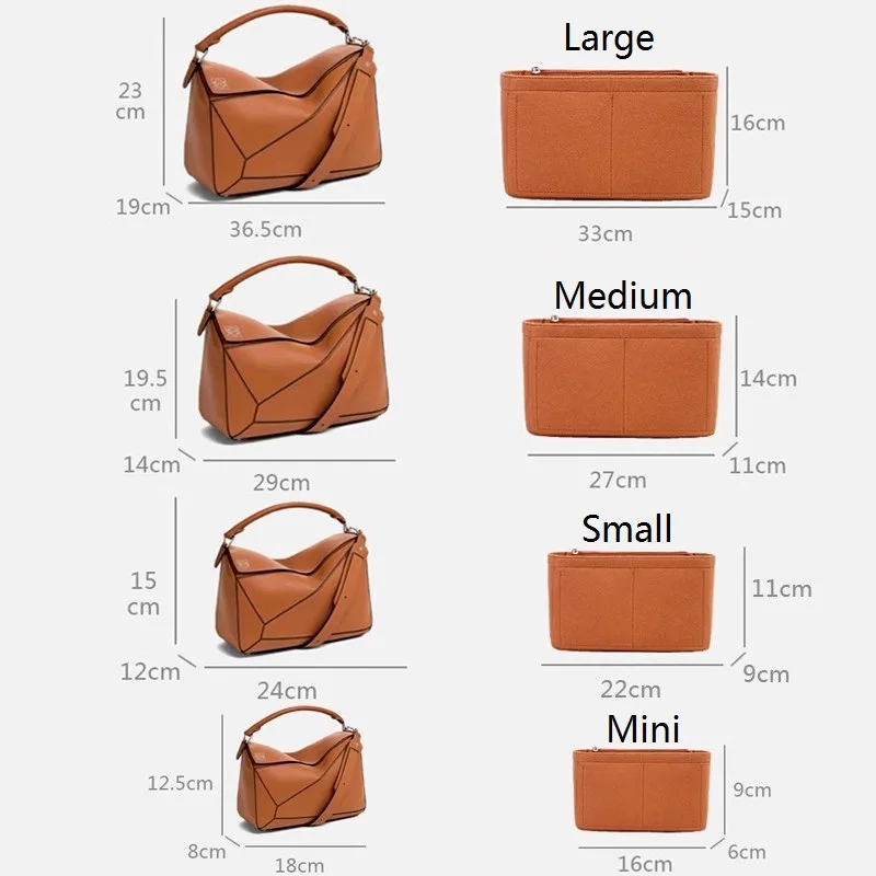 Fits LOW-WE PUZZLE Insert Bag Organizer Makeup Handbag Organizer Portable Cosmetic Bag Women Luxury Designer