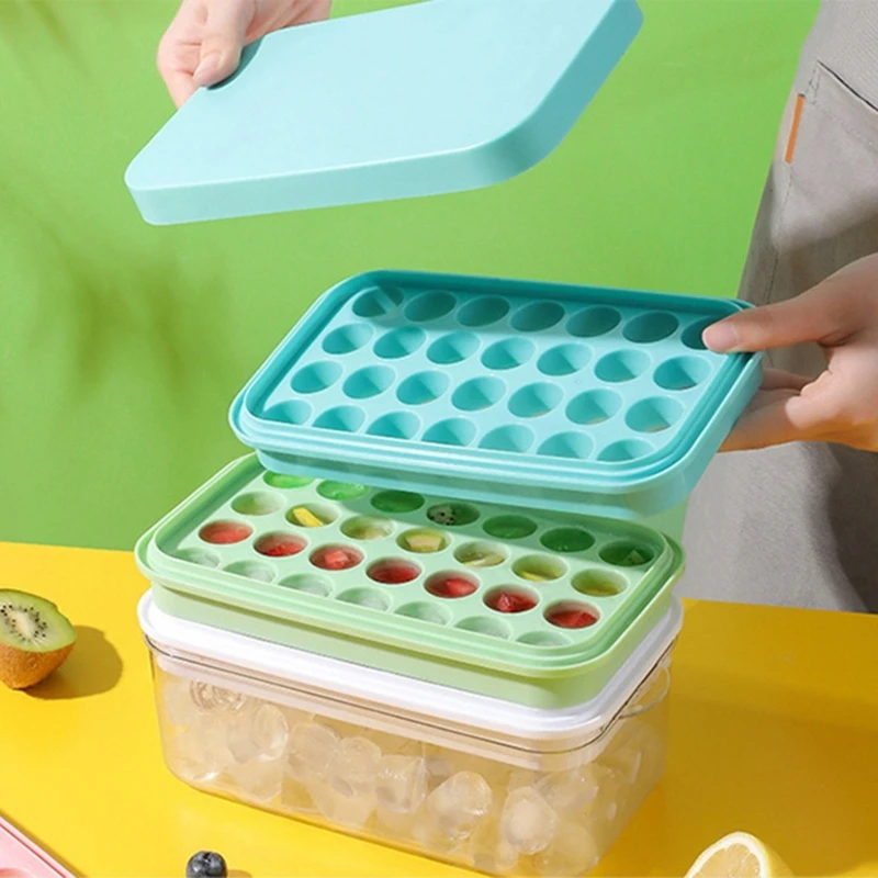 Ice Cube Trays Silicon Bottom Ice Cube Storage Container Box With Lid BPA-Free  Ice Mold Makers For Cool Drinks Bar Accessories - AliExpress